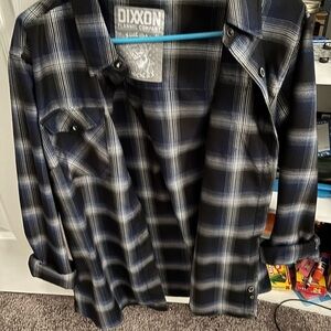 Dixon Flannel Company Black and White Plaid Shirt